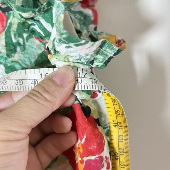 THML Green Size XS Floral Shift Knee Length Sleeveless Dress - Picture 5 of 11